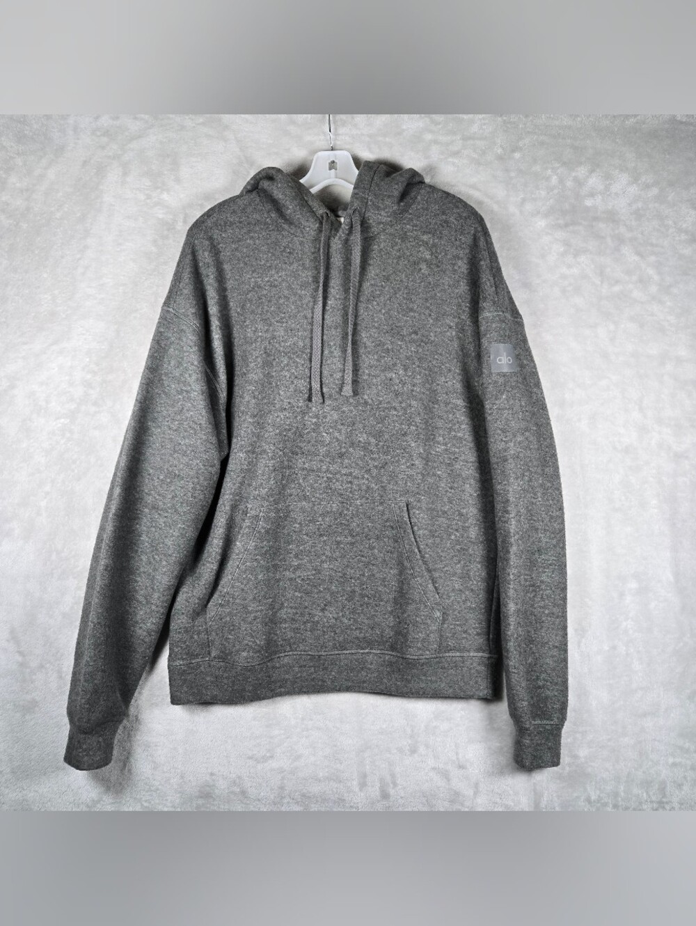 Alo Yoga Triumph Restore Hoodie Unisex Size Small Gray Triblend Oversized Fleece
